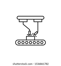 Robot arm icon. Simple line, outline vector of artificial Intelligence icons for ui and ux, website or mobile application
