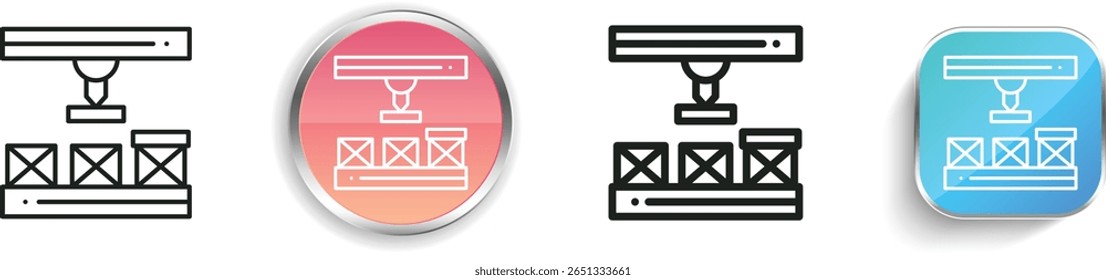 robot arm icon. Thin Linear, Regular and Button Style Design Isolated On White Background