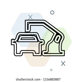 Robot arm icon vector can be used as png, Robot arm