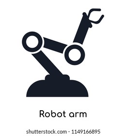 Robot arm icon vector isolated on white background for your web and mobile app design, Robot arm logo concept