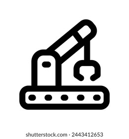 robot arm icon. vector line icon for your website, mobile, presentation, and logo design.