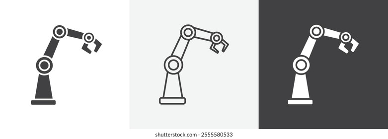 Robot arm icon vector set for ui designs