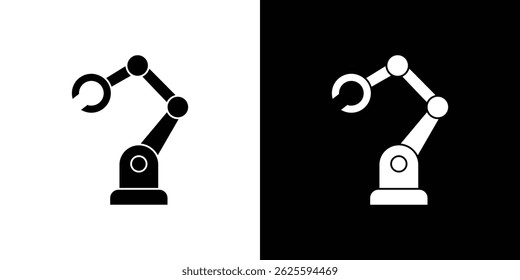 Robot arm icon vector, solid logo illustration, pictogram