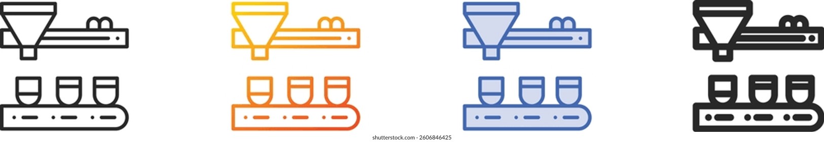 robot arm icon.Thin Linear, Gradient, Blue Stroke and bold Style Design Isolated On White Background
