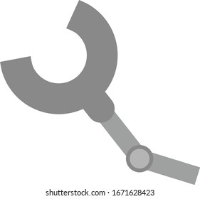 
Robot arm isolated vector illustration