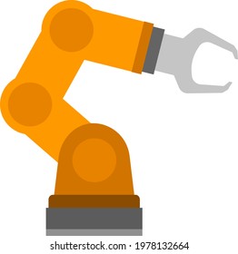 Robot arm isolated vector illustration.