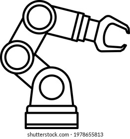 Ilustración vectorial aislada del brazo robot.