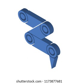 Robot arm isometric left top view 3D icon