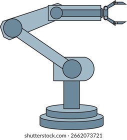 Vector de Tecnología de automatización de fabricación de brazos de robot
