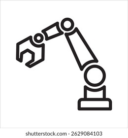 Ícone de linha simples do Braço do Robô