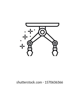 Robot arm, technology, wall icon. Element of Robotic icon.
