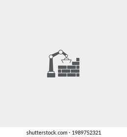 Robot arm vector icon illustration sign