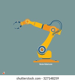 Roboterarm. Vektorillustration, Abbildung eps10.