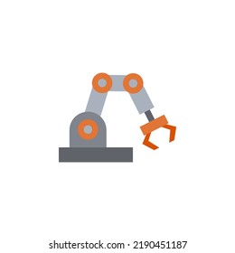 Robot arm vector for website symbol icon presentation