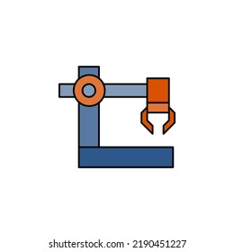 Robot arm vector for website symbol icon presentation