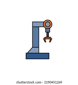 Robot arm vector for website symbol icon presentation