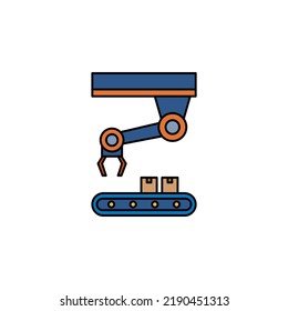 Robot arm vector for website symbol icon presentation