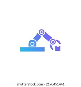Robot arm vector for website symbol icon presentation