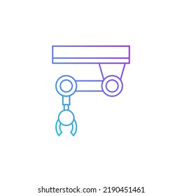 Robot arm vector for website symbol icon presentation