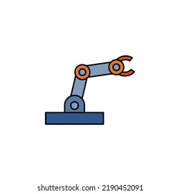Robot arm vector for website symbol icon presentation
