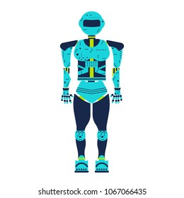Robot art icon. Robot classic background. Robot illustration concept. 