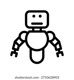 Robô do vetor de ícone de conjunto de Inteligência Artificial