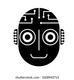 robot artificial intelligence head cyber futuristic