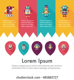 robot and artificial intelligence icons set