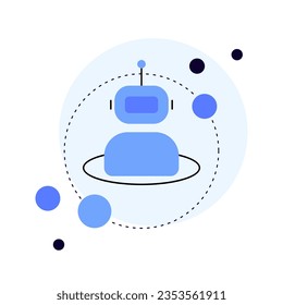 Robot. Artificial intelligence. Simple flat icon. Vector file.