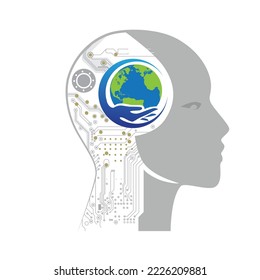 robot, artificial intelligence, vector artwork