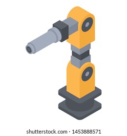 Robot assembly hand icon. Isometric of robot assembly hand vector icon for web design isolated on white background