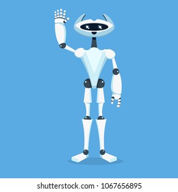 Robot assistant character. Chatbot icon. Vector illustration.