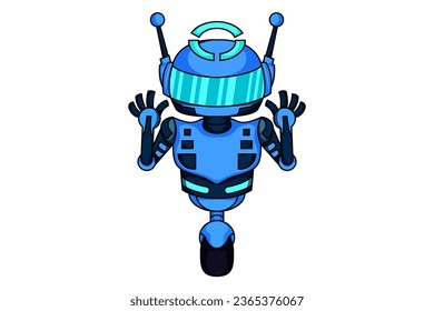 Robot Assistant Character Design Illustration
