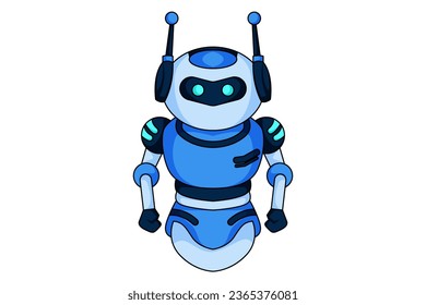 Robot Assistant Character Design Illustration