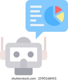 Robot Assistant Icon Element For Design