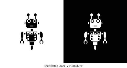 Robot assistant icon of a flat style vector