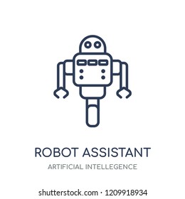 Robot assistant icon. Robot assistant linear symbol design from Artificial Intellegence collection.