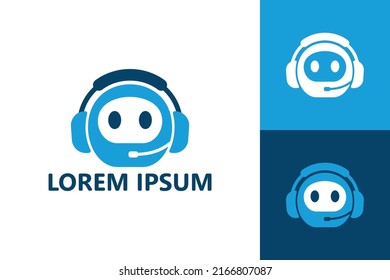 Robot Assistant Logo Template Design Vector