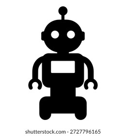 Roboterassistentin Silhouette. Ideal für die Verwendung als Video, Icon, Web-Grafikdesign und Infografik 