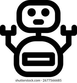 Ícone de Assistente robô, Assistente inteligente de estrutura de tópicos