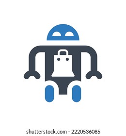 Robot assistants icon (Vector illustration)