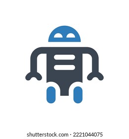 Robot assistants icon (Vector illustration)