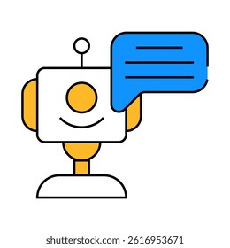 robot astronaut line icon vector. robot astronaut sign. isolated symbol illustration