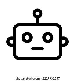 Robot. Automated support and help response. Vector.