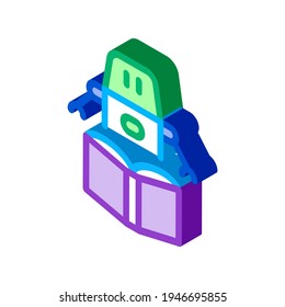 robot automatic solution color icon vector. isometric robot automatic solution sign. color isolated symbol illustration
