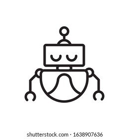 robot autonomous technology character artificial machine vector illustration linear design