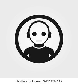 Robot avatar icon - Simple Vector Illustration