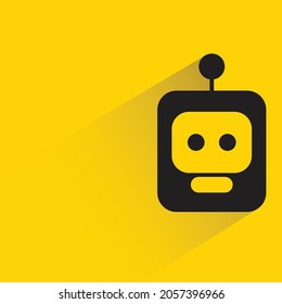 robot avatar on yellow background vector illustration