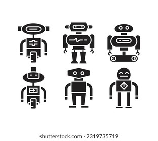 robot avatars set vector illustration