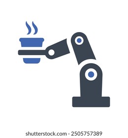 Robot barista icon, Vector Graphics